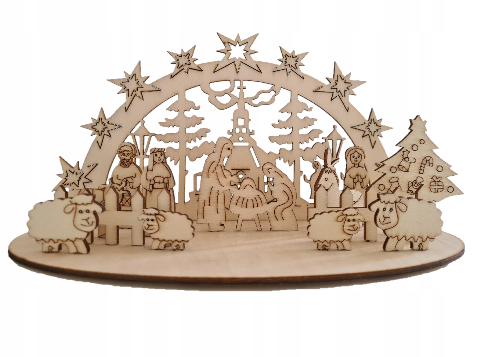 

Drewniana Szopka Do Składania 3D Puzzle decoupage