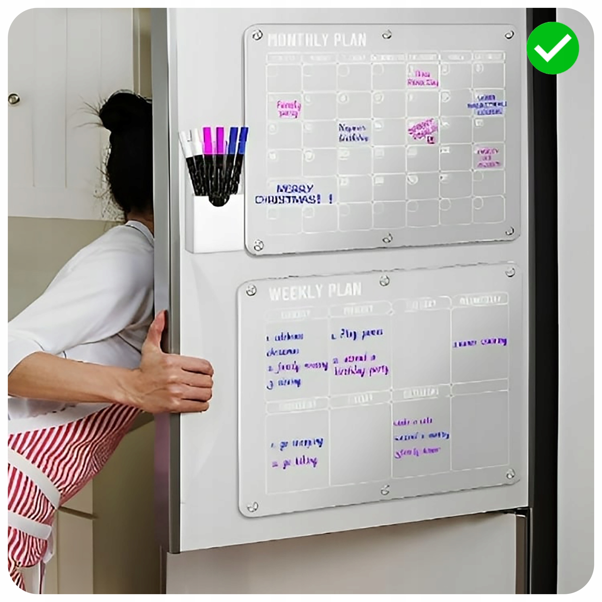 TABLICA MAGNETYCZNA MAGNES PLANER KALENDARZ NA LODÓWKĘ MIESIĘCZNY TYDZIEŃ Marka inny