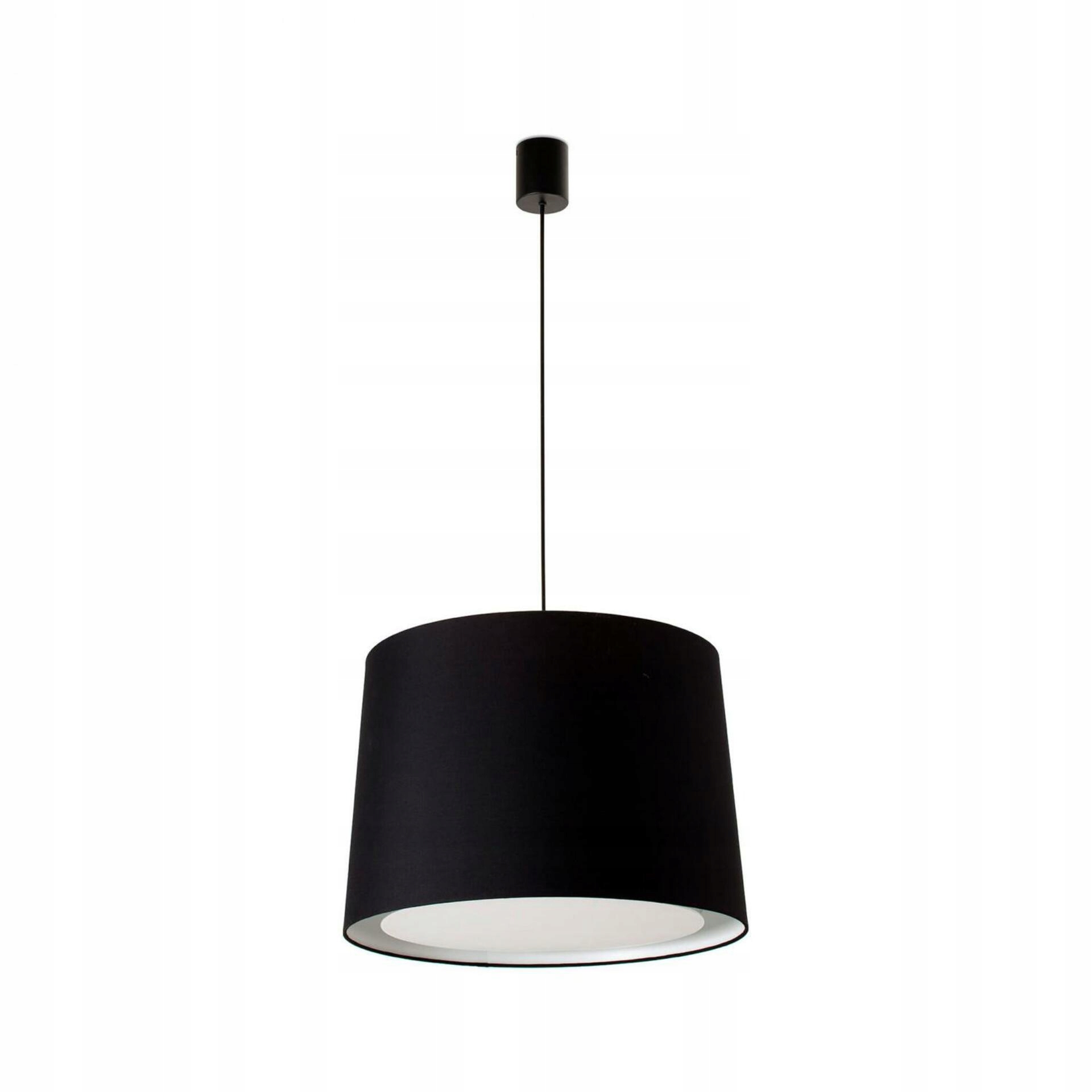 Závesné svietidlo Faro Conga čierne, 50 cm, textilné tienidlo, E27