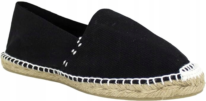 BUTY MĘSKIE ESPADRYLE CZARNE WSUWANE 41 1ŻLS