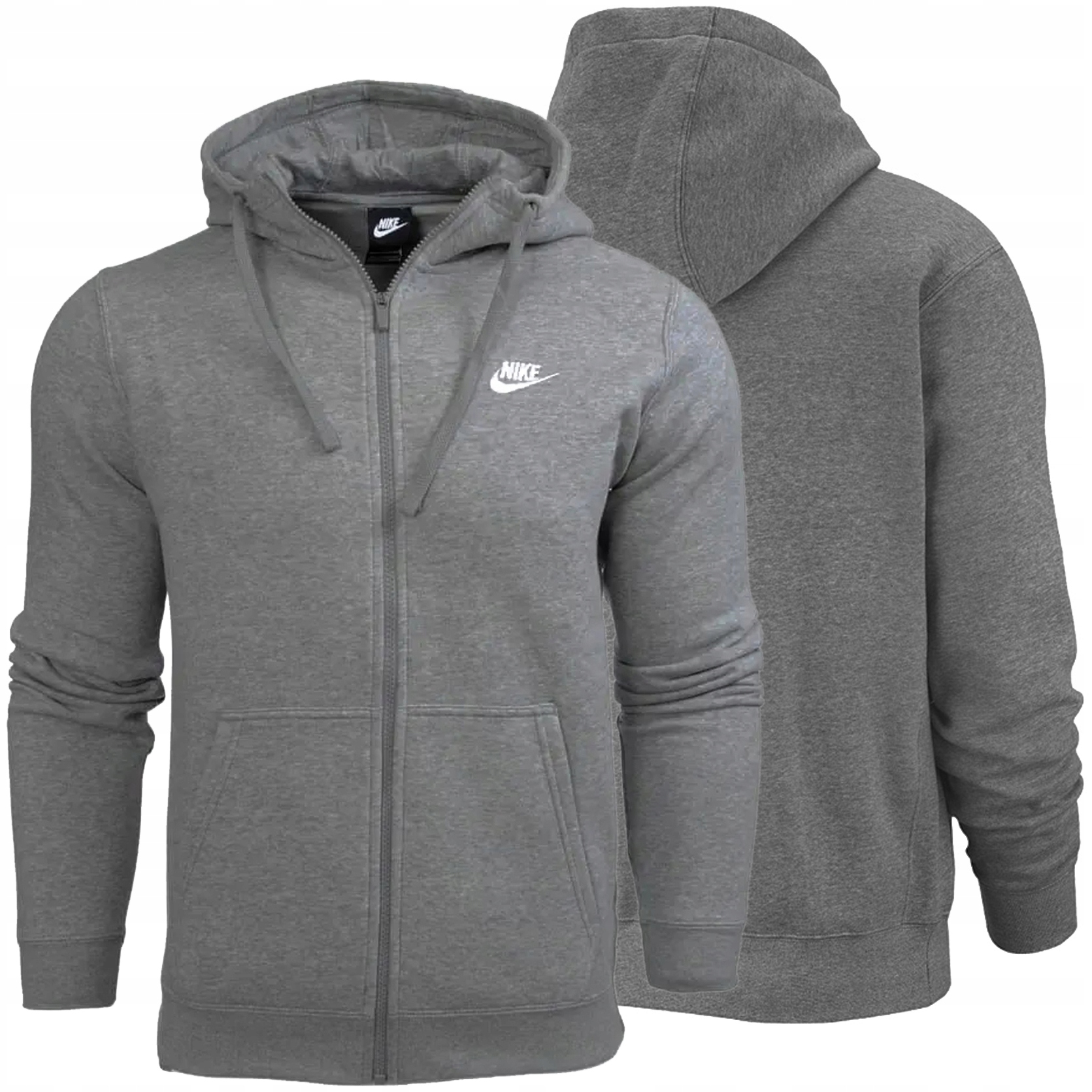 Nike mikina šedá klasická rozepínací s kapucí BV2645-071 XL