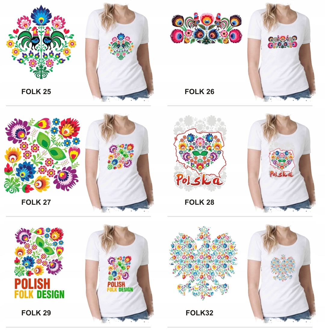 koszulka folk wzory ludowe regionalne promocja - M Rozmiar M