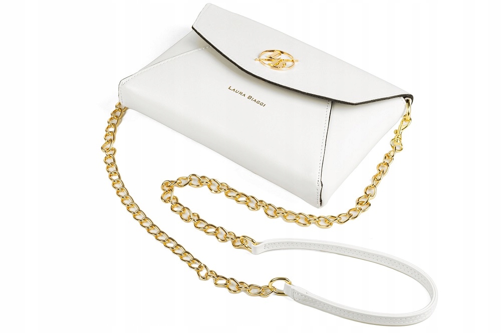 ELEGANCKA TOREBKA KOPERTÓWKA WIZYTOWA LAURA BIAGGI Kolor złoty
