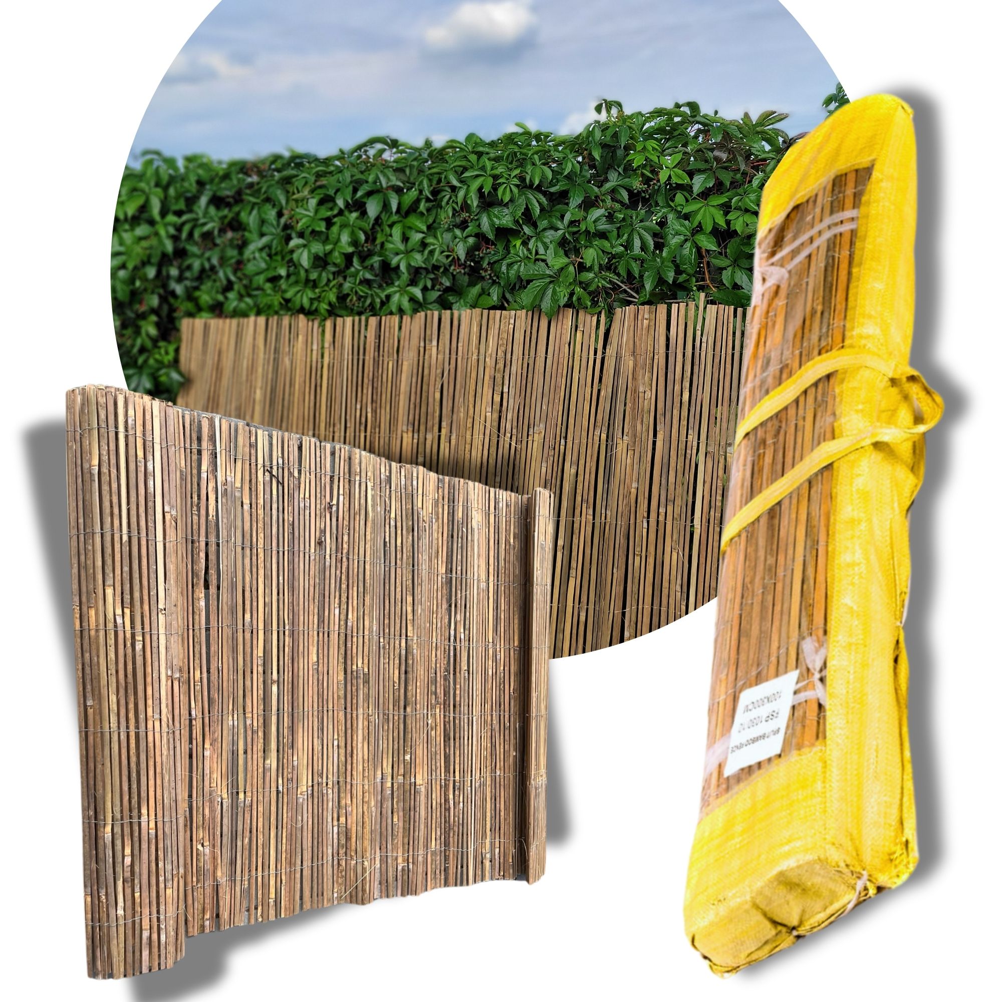 Mata bambusowa osłonowa maskująca na płot ogrodzenie balkon 120x500cm
