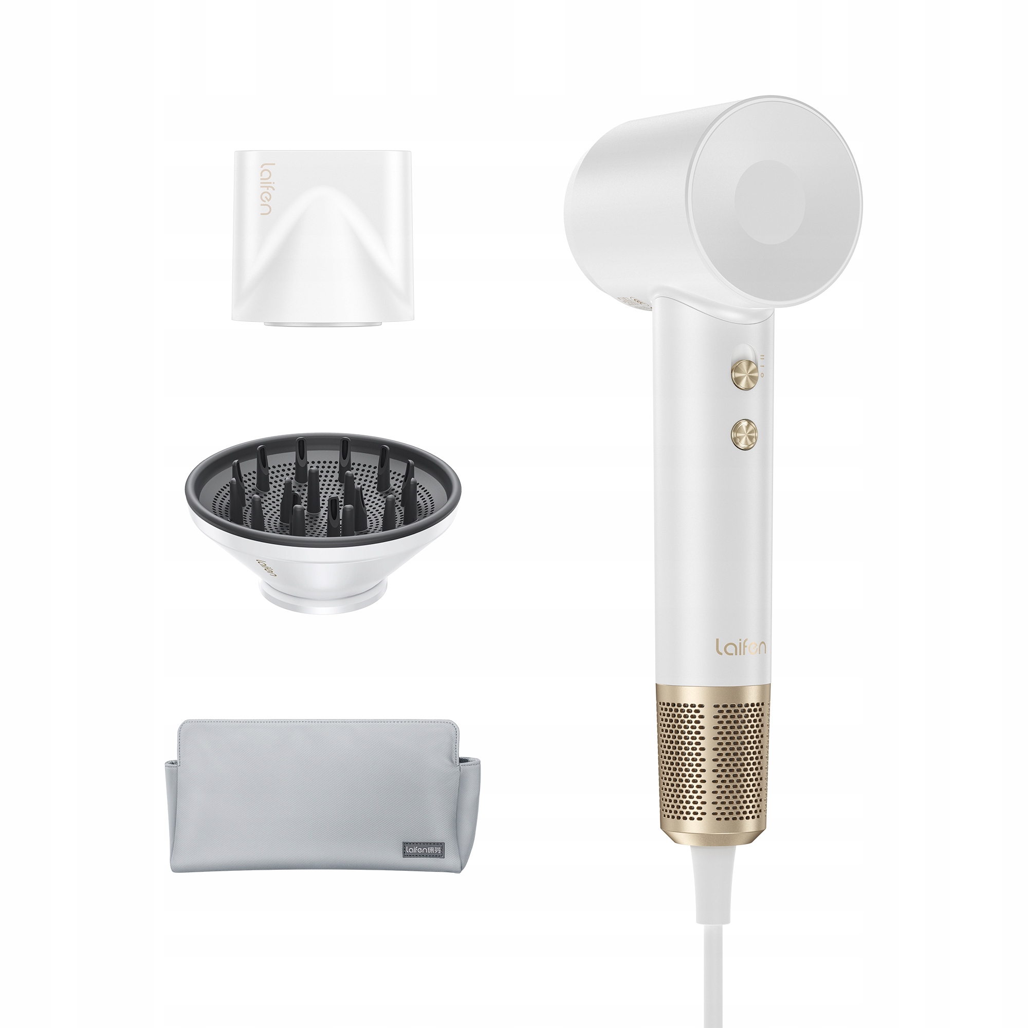 Laifen Suszarka do Włosów Swift Premium Biała Złota z Jonizacją Cicha