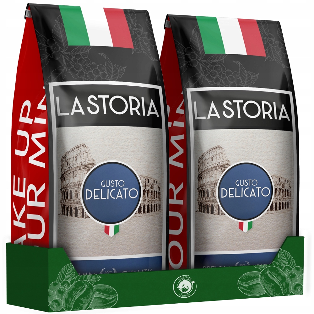 Káva La Storia Delicato 2KG Čerstvě Pražená Do Kávovaru -blue Orca