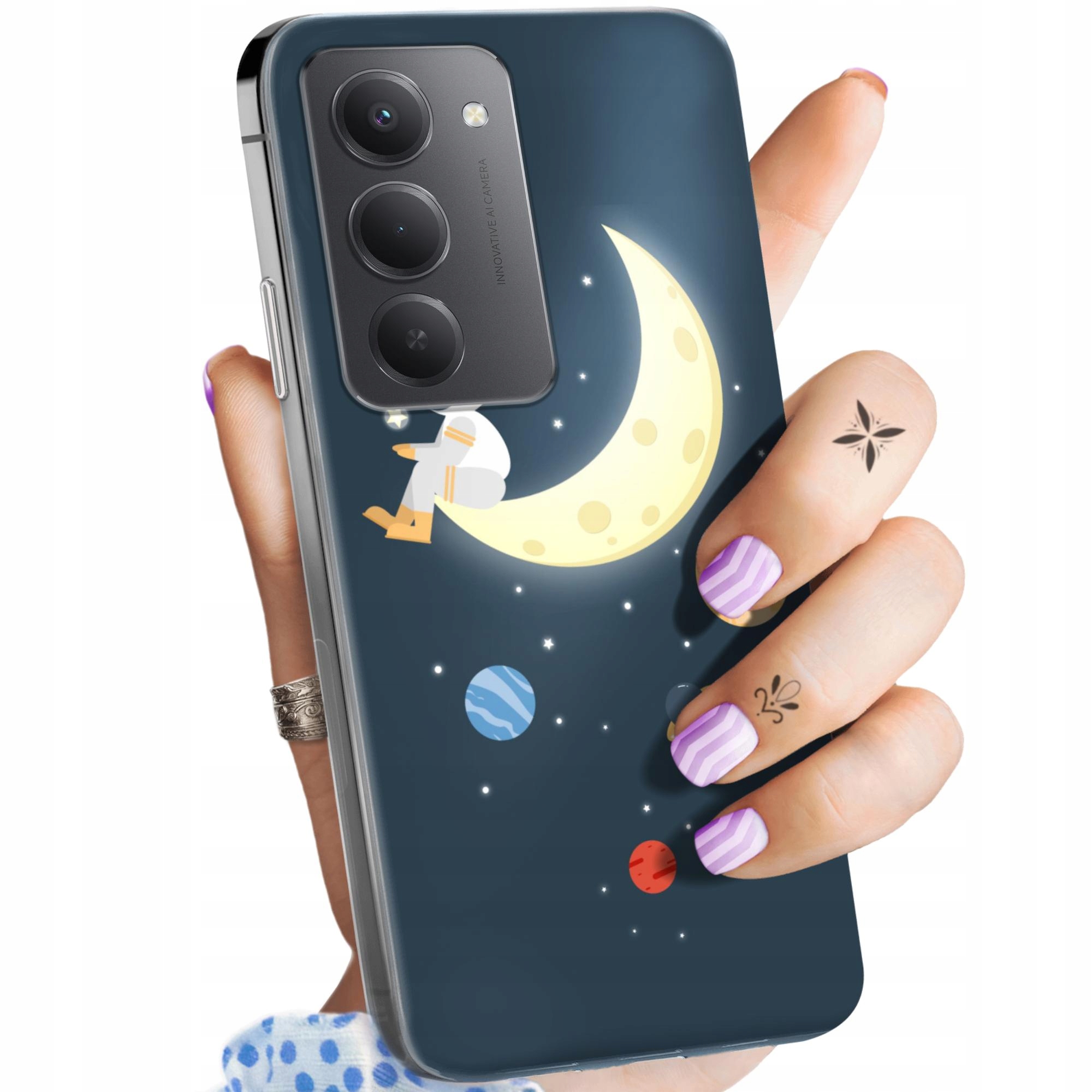 Etui Do Xiaomi Redmi 15 15 5G Księżyc Gwiazdy Kosmos Planety Case