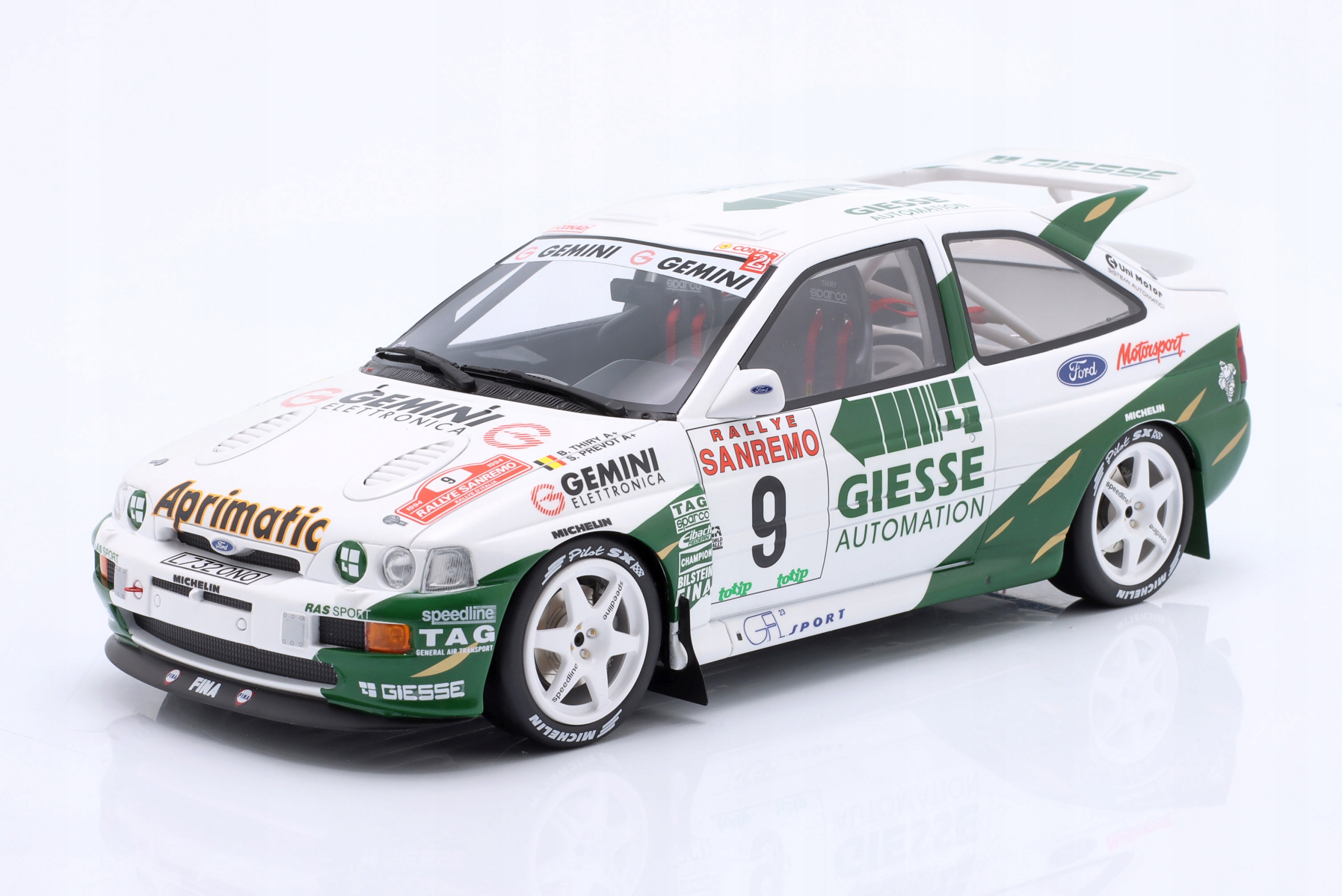 Ford Escort Rs Cosworth #9 4. Rallye SanRemo Thiry Prevot Otto Mobile 1:18