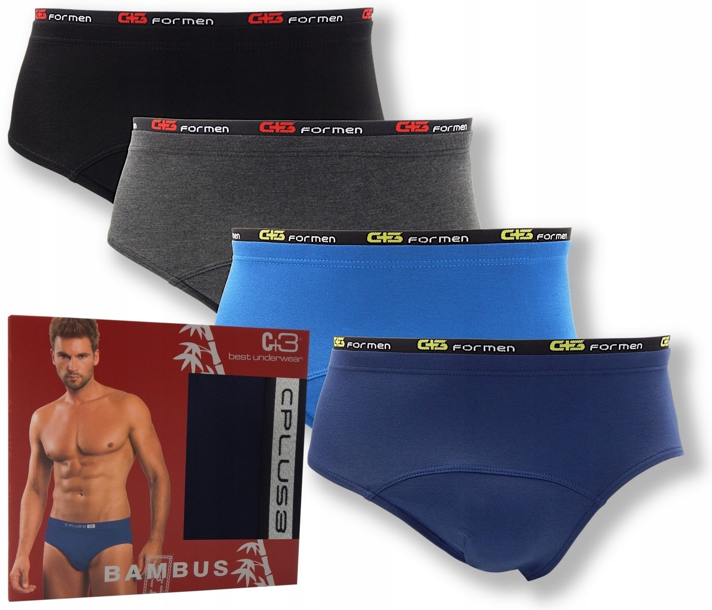 

4 X Bambusowe Slipy Męskie C+3 Jakość Premium XXL