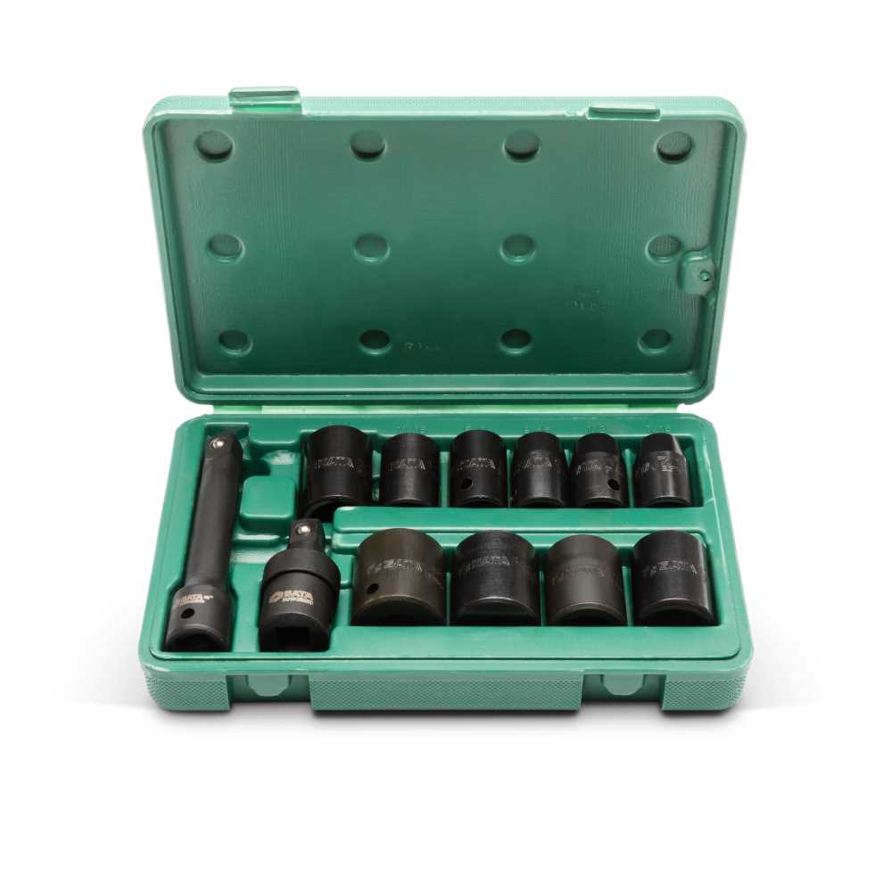 ZESTAW NASADEK UDAROWYCH CALOWYCH 7/16"-1" 12 SZT. 1/2" SATA