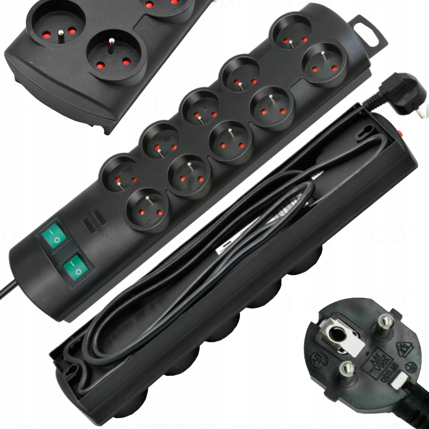 

Listwa Zasilająca Przedłużacz Wyłącznik 10 Gniazd