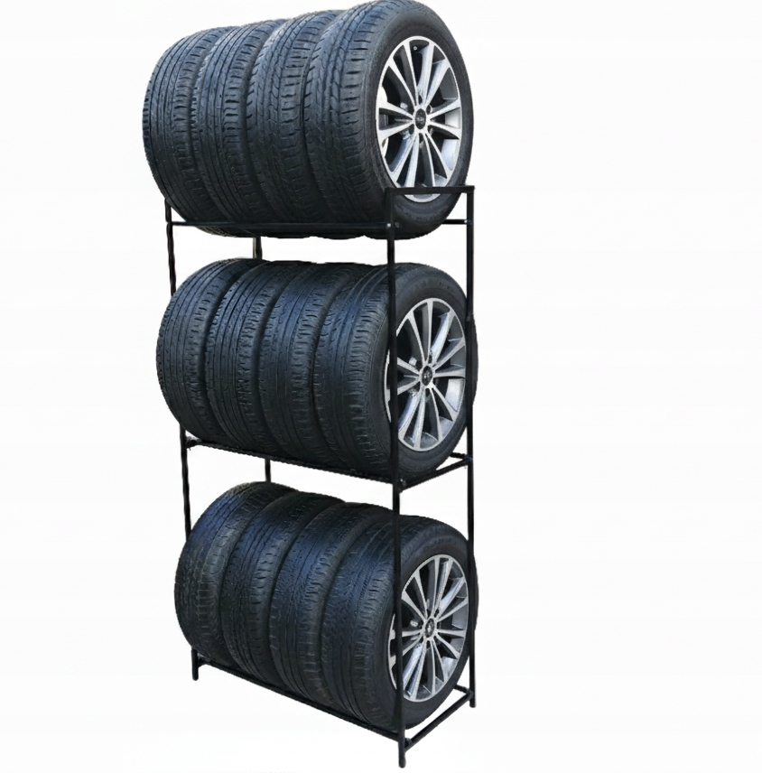 Polský stojan Věšák Regál Police pro 12 pneumatik kol 255 R19