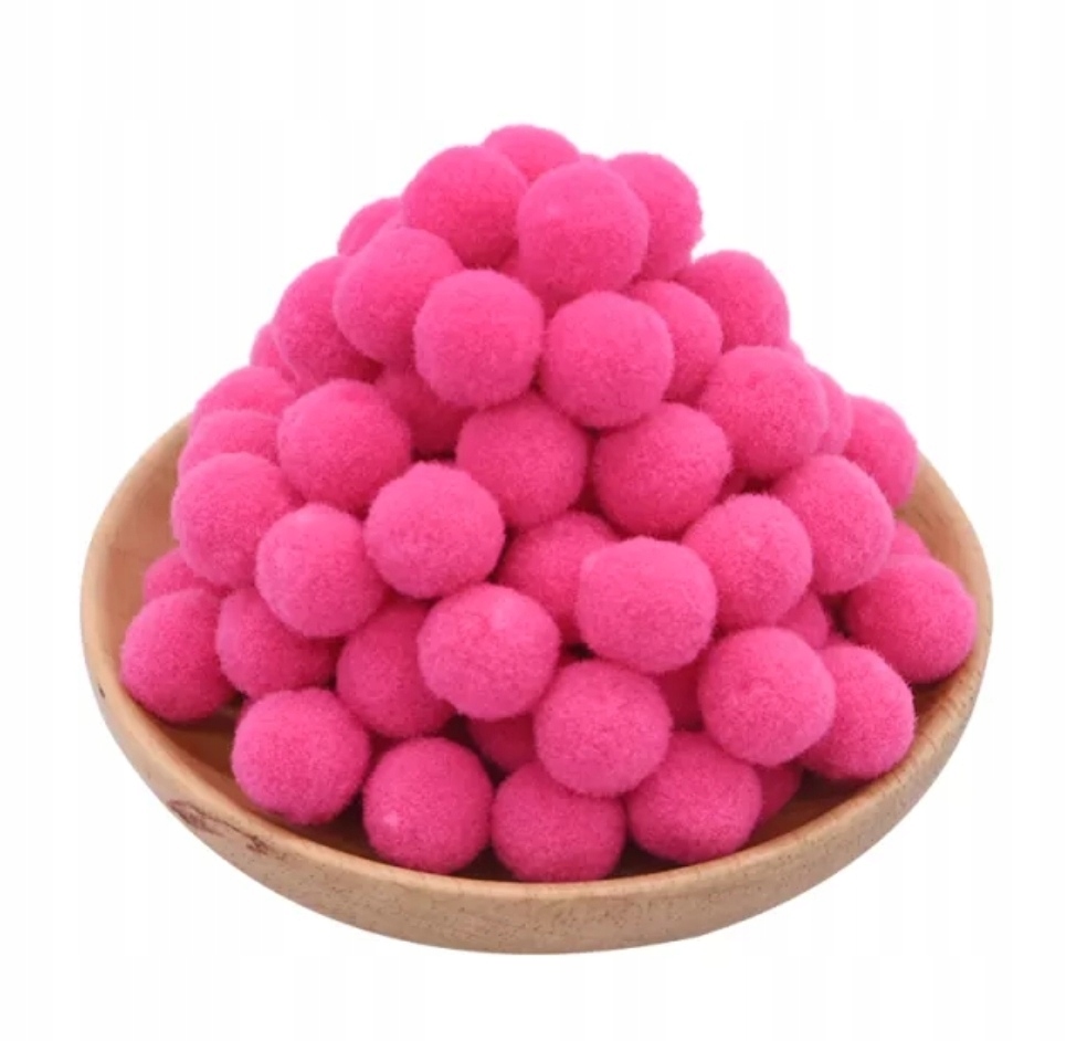 

Ciemno różowe Pompony 1 CM 20 szt pompon