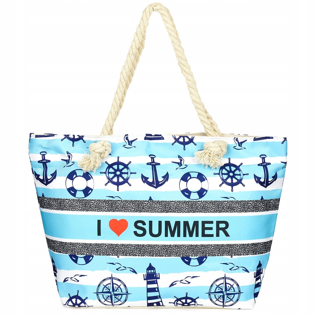 Pojemna torba plażowa na plażę torebka lekka