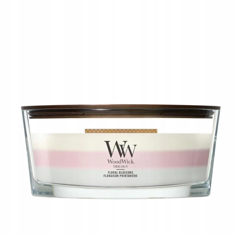 WoodWick Floral Blossoms vonná svíčka elipsa Trilogy 453 g