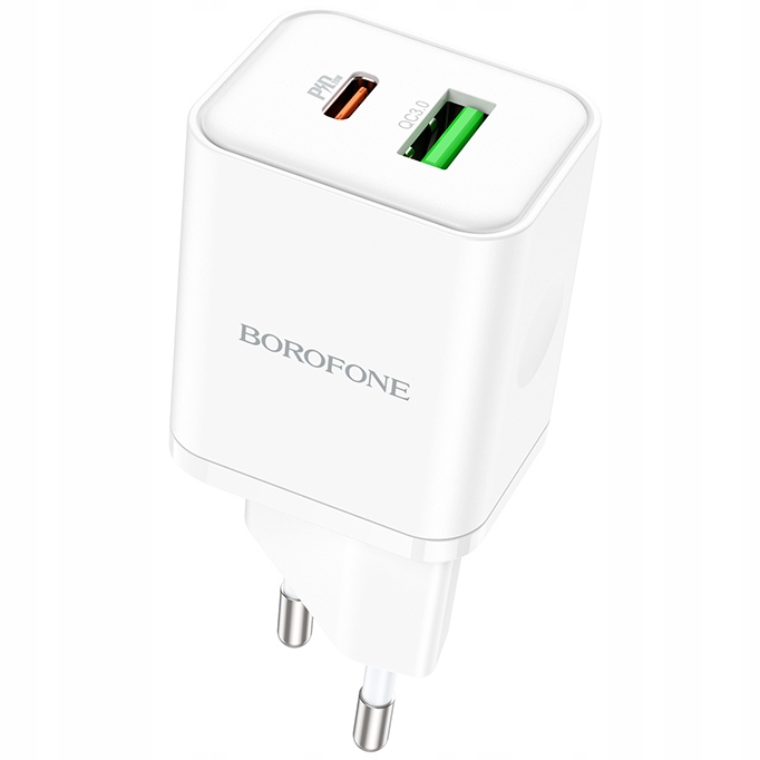 Ładowarka sieciowa zasilacz Borofone BN7 USB-A+USB-C QC3.0 3A PD 20W