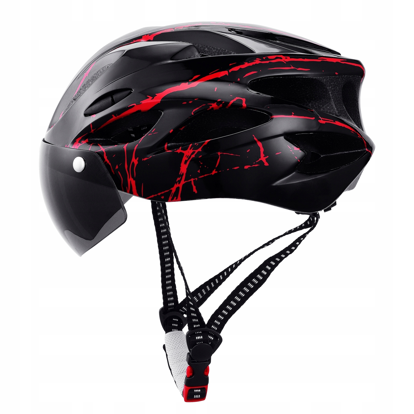 Kask Rowerowy Regulowany Mtb Hełm Męski Damski Z Szybą 52-62CM