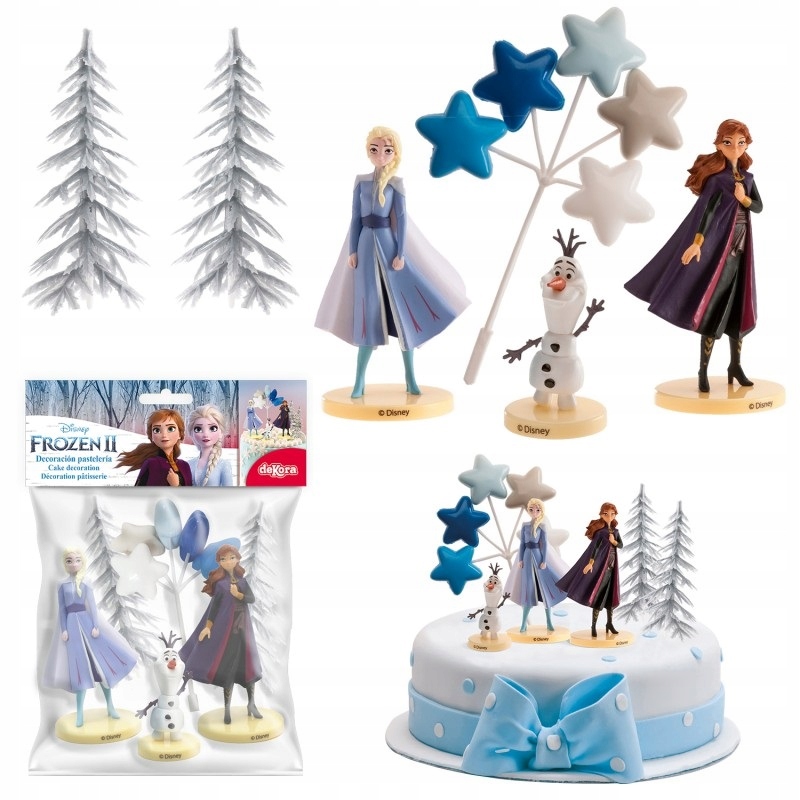 Figurka Na Tort Kraina Lodu 2 Elsa Anna Olaf – Dekoracja Tort Frozen