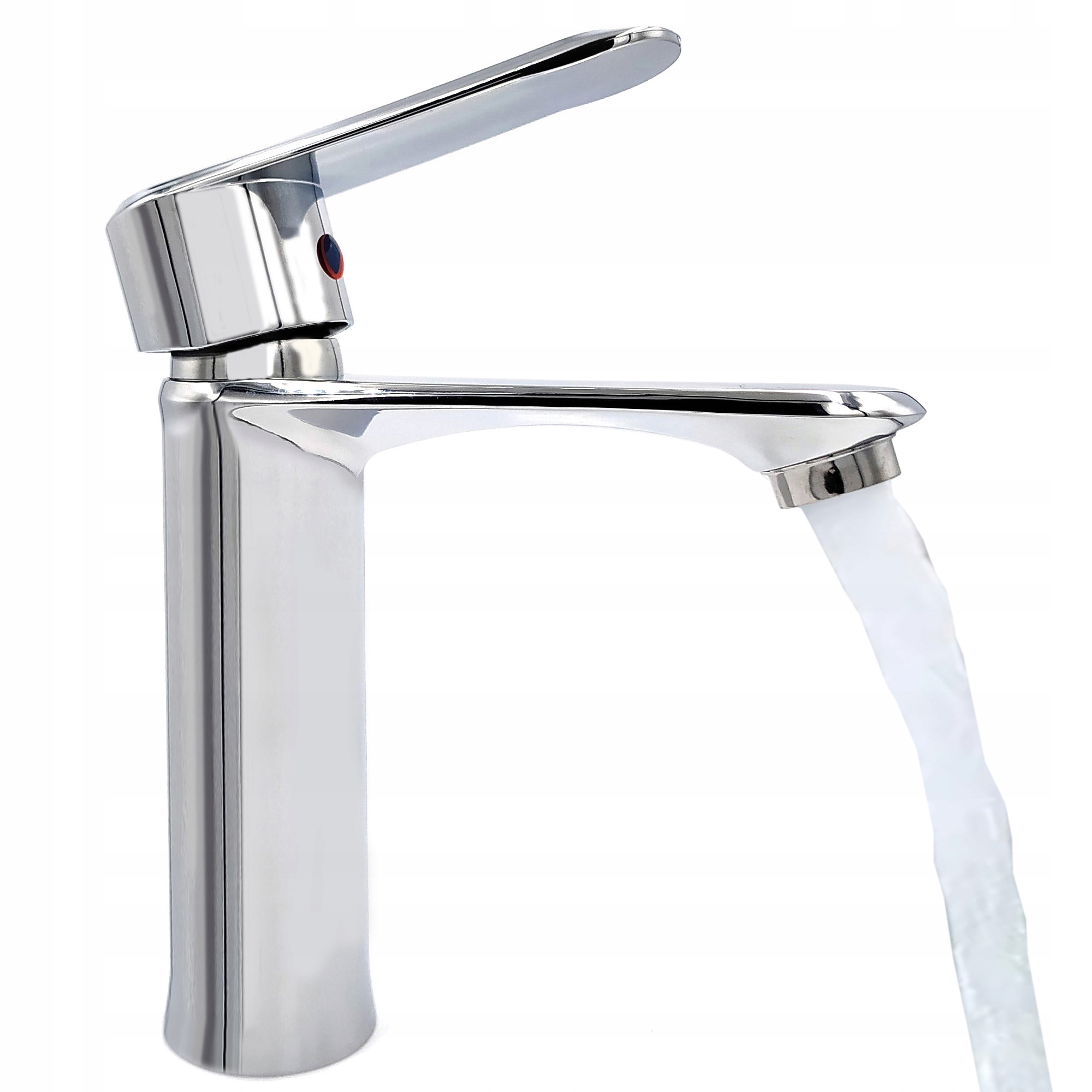 BATERIA ŁAZIENKOWA UMYWALKOWA KRAN DO UMYWALKI CHROM STOJĄCA WYSOKA STAŁA