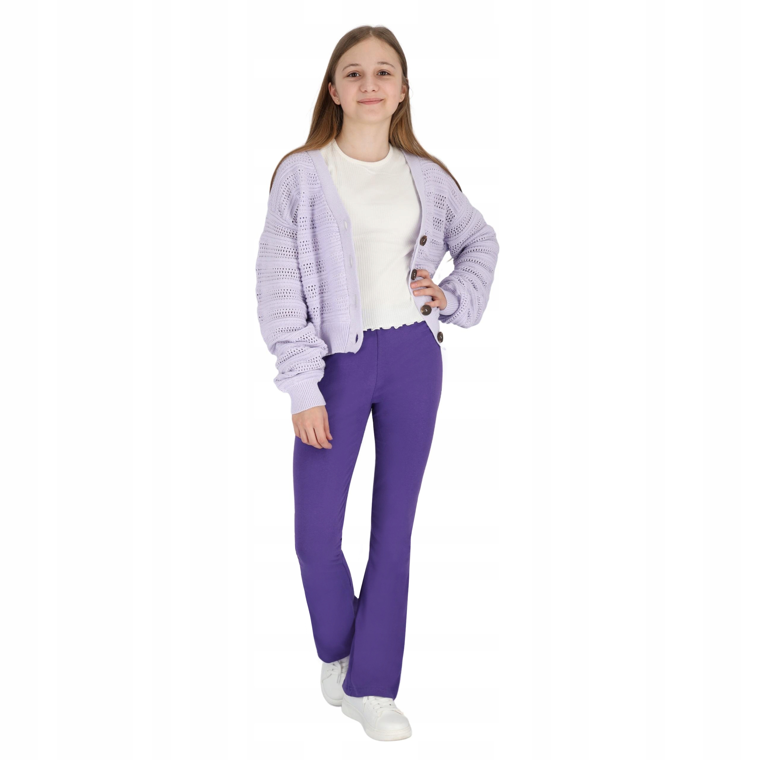 DZIECIĘCE DZWONY LEGGINSY BAWEŁNIANE FIOLET 146 Kod producenta CHFL