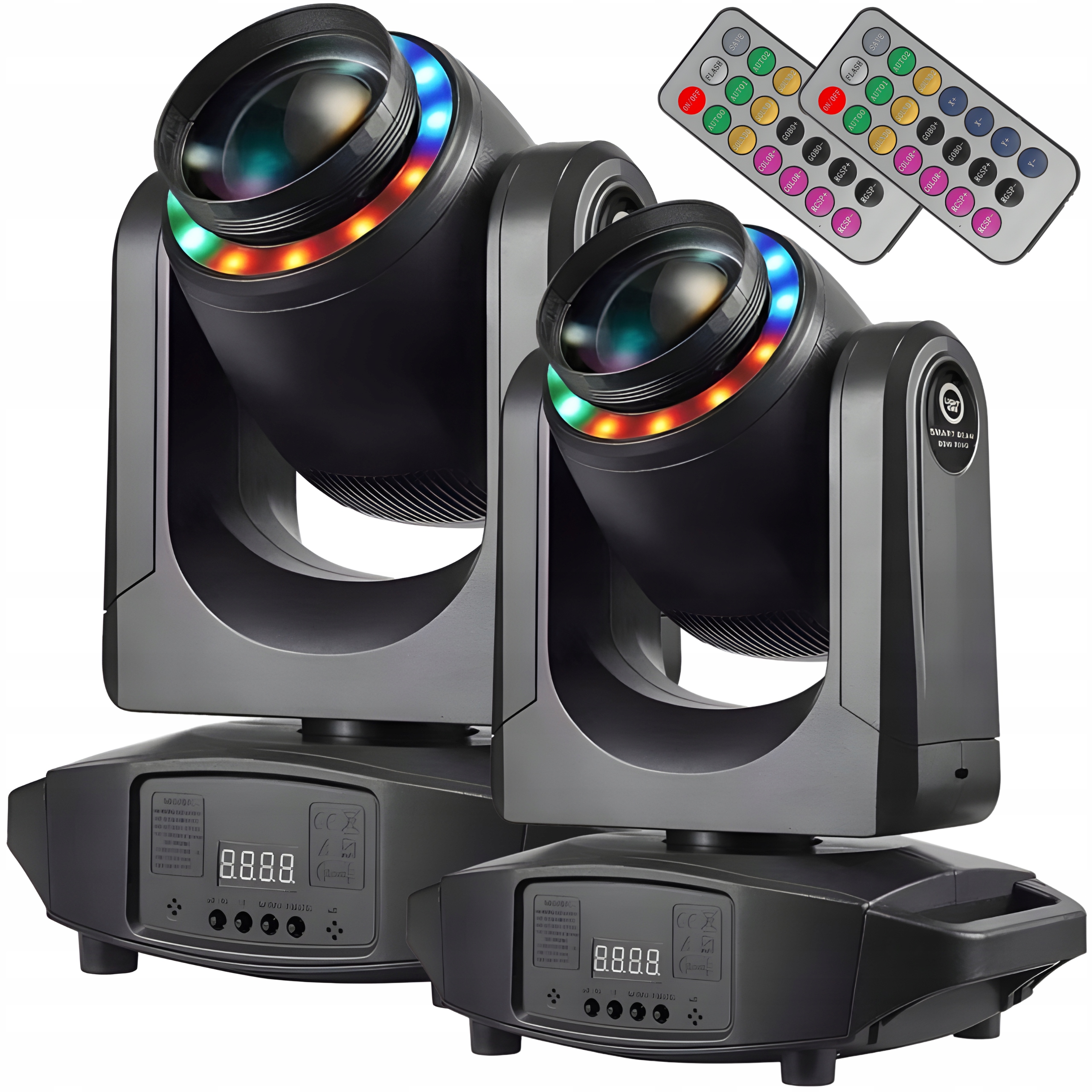 2x Led Pohyblivá Hlava LIGHT4ME Smart Beam 80W Efekt Ring Rgb Pilot