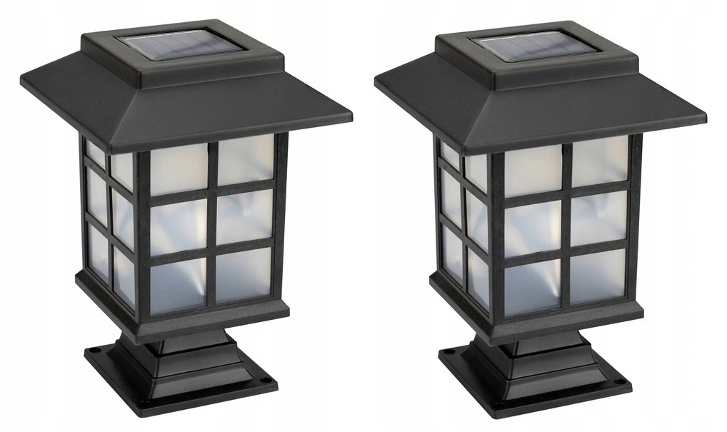 2 x Znicz solarny na cmentarz wkład LED