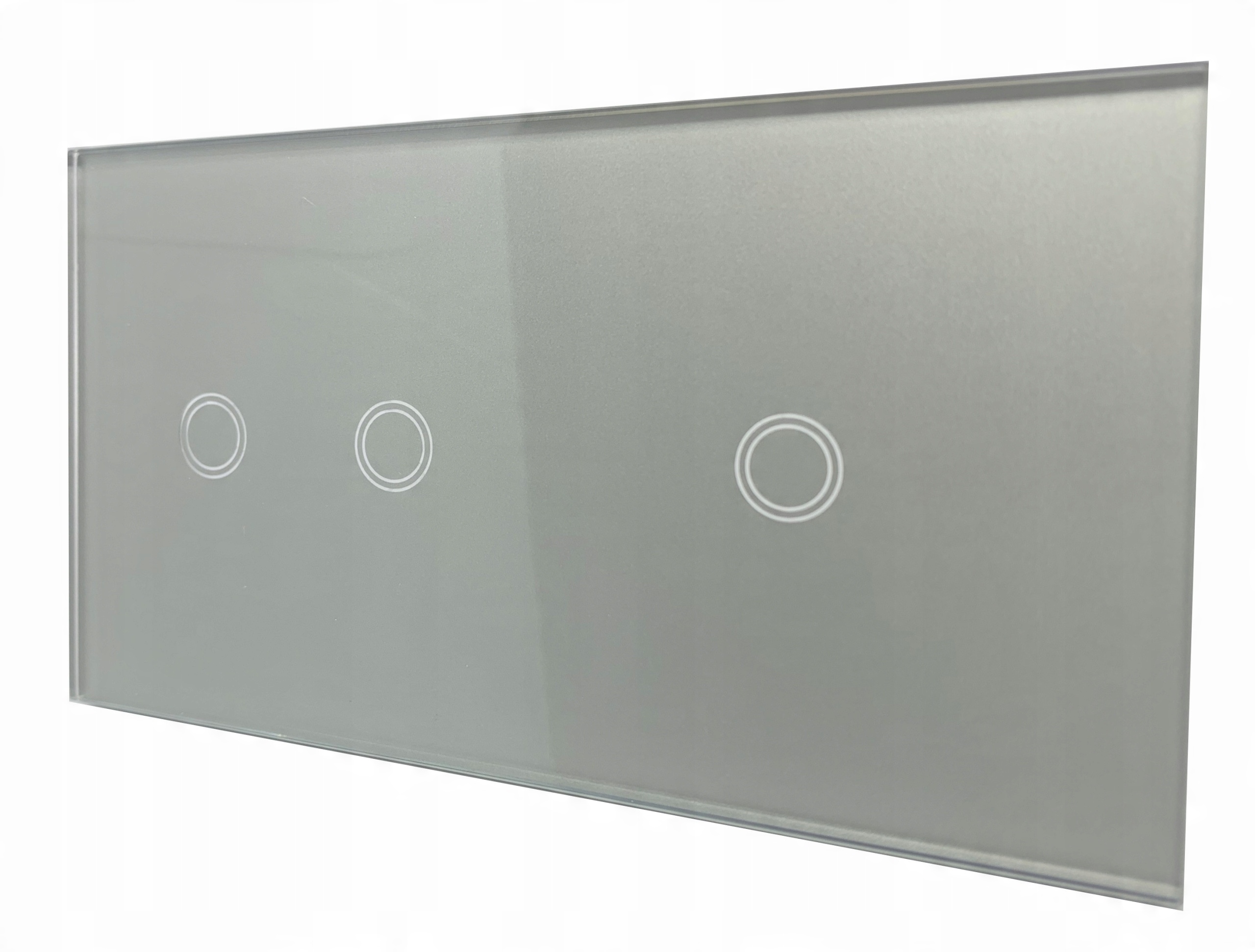 

Włącznik Światła Dotykowy Szklany Panel SZARY1+2