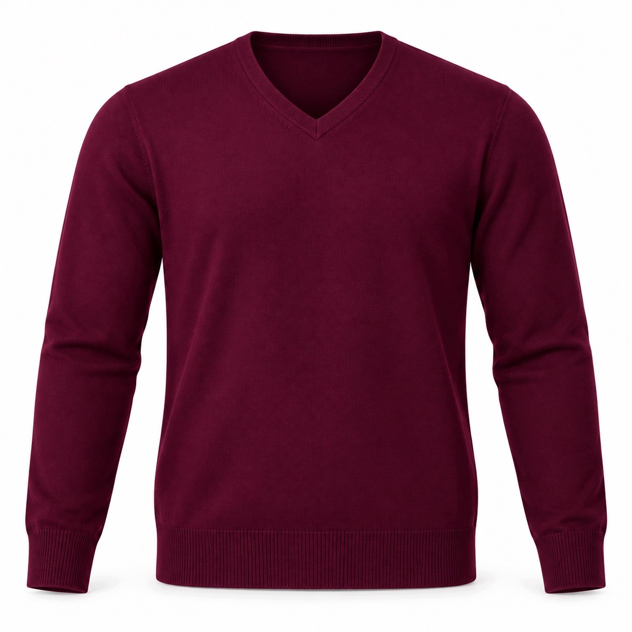 Pánský svetr se sýrem z kašmíru a merino vlny XXL 2XL, kašmírová barva, bordó