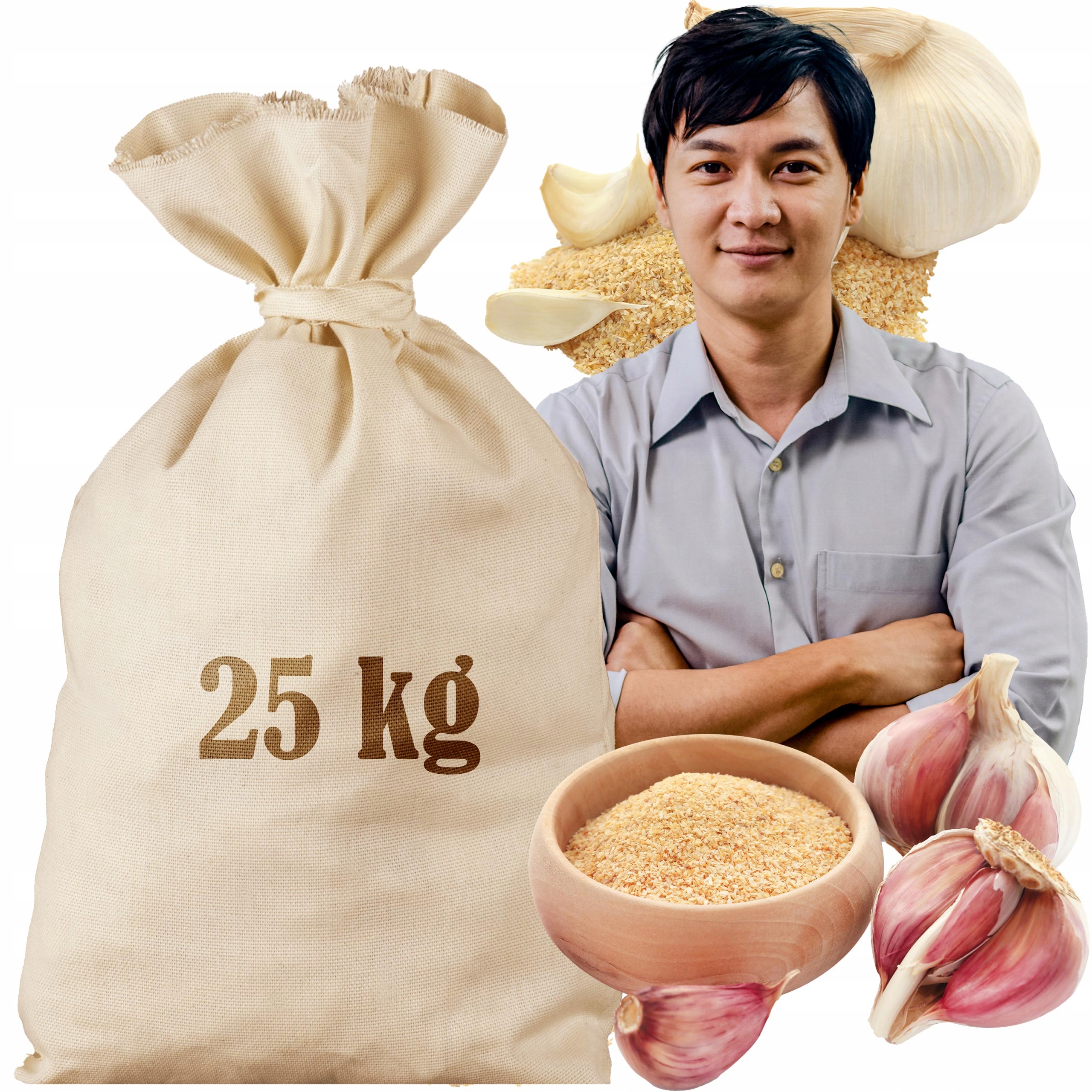 Česnek Granulovaný 25kg Aromatický Sušený sáček