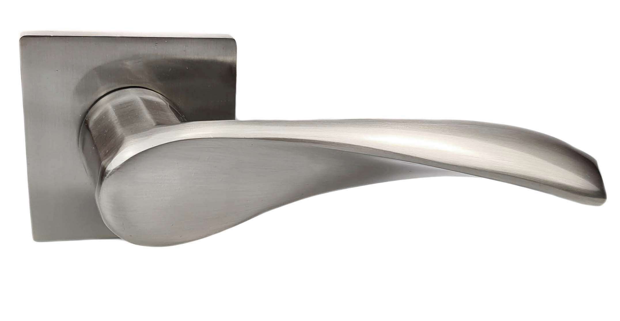 KLAMKA DRZWIOWA CARMEN DZIELONY SZYLD SATYNA