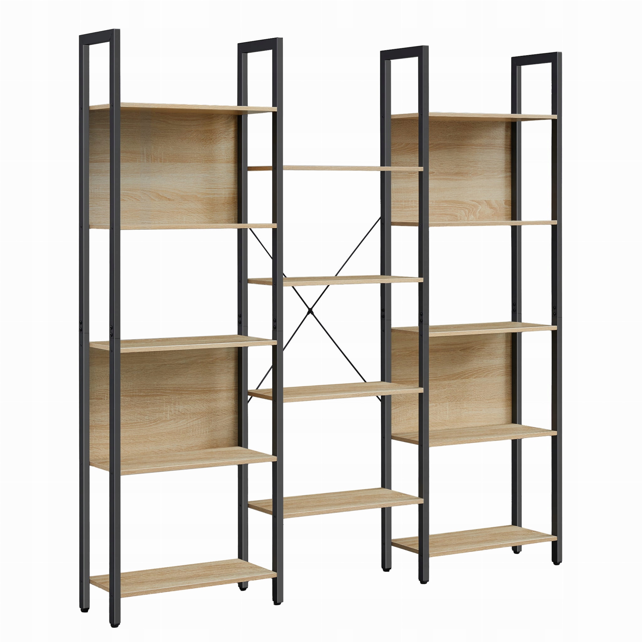 Velký regál na knihy, dekorace, prostorný dub sonoma 158x24x166 cm