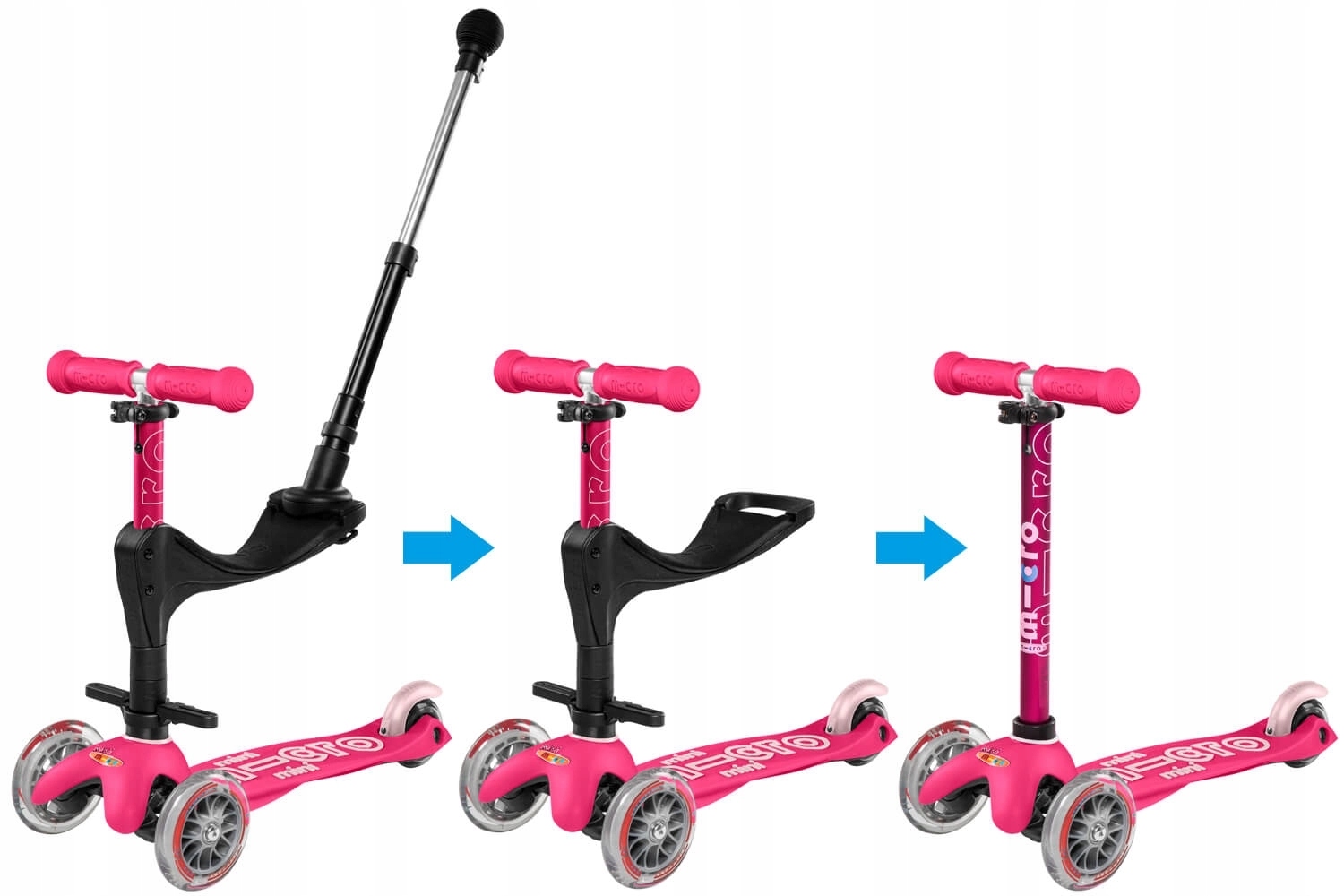 Micro - Hulajnoga dla dzieci Mini 3w1 Deluxe Plus Pink Marka Micro