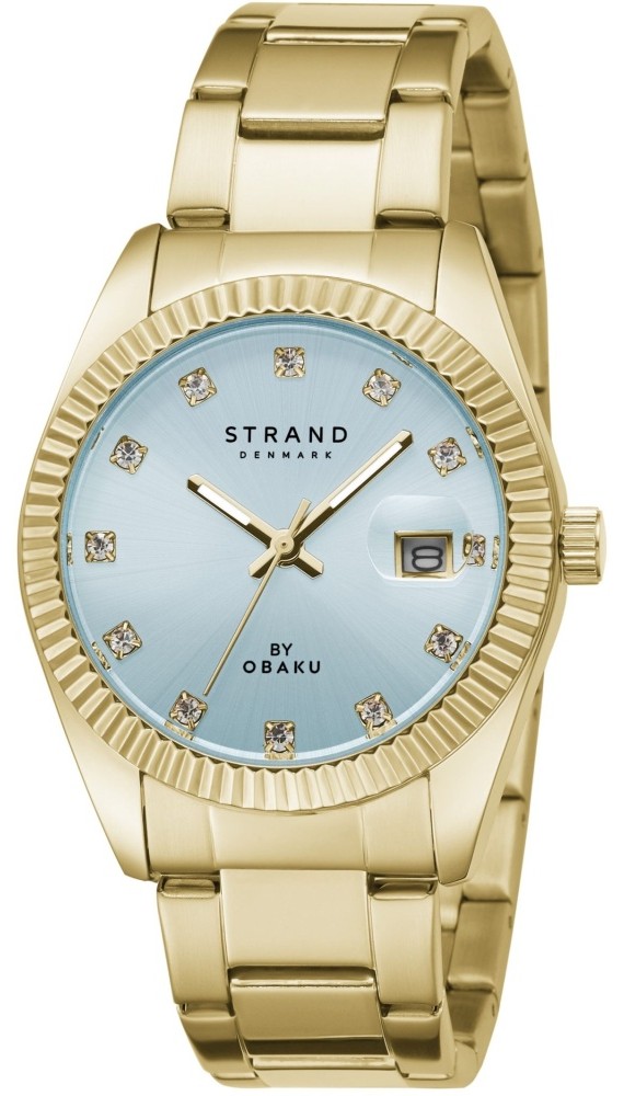 Nové Originální dámské hodinky Strand by Obaku S721LDGMSG zlaté, datum