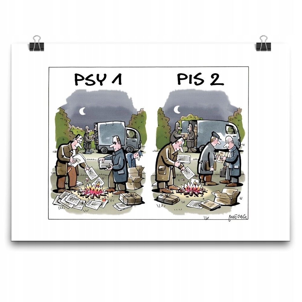 

Plakat Polityka Psy Pis A3 Andrzej Mleczko