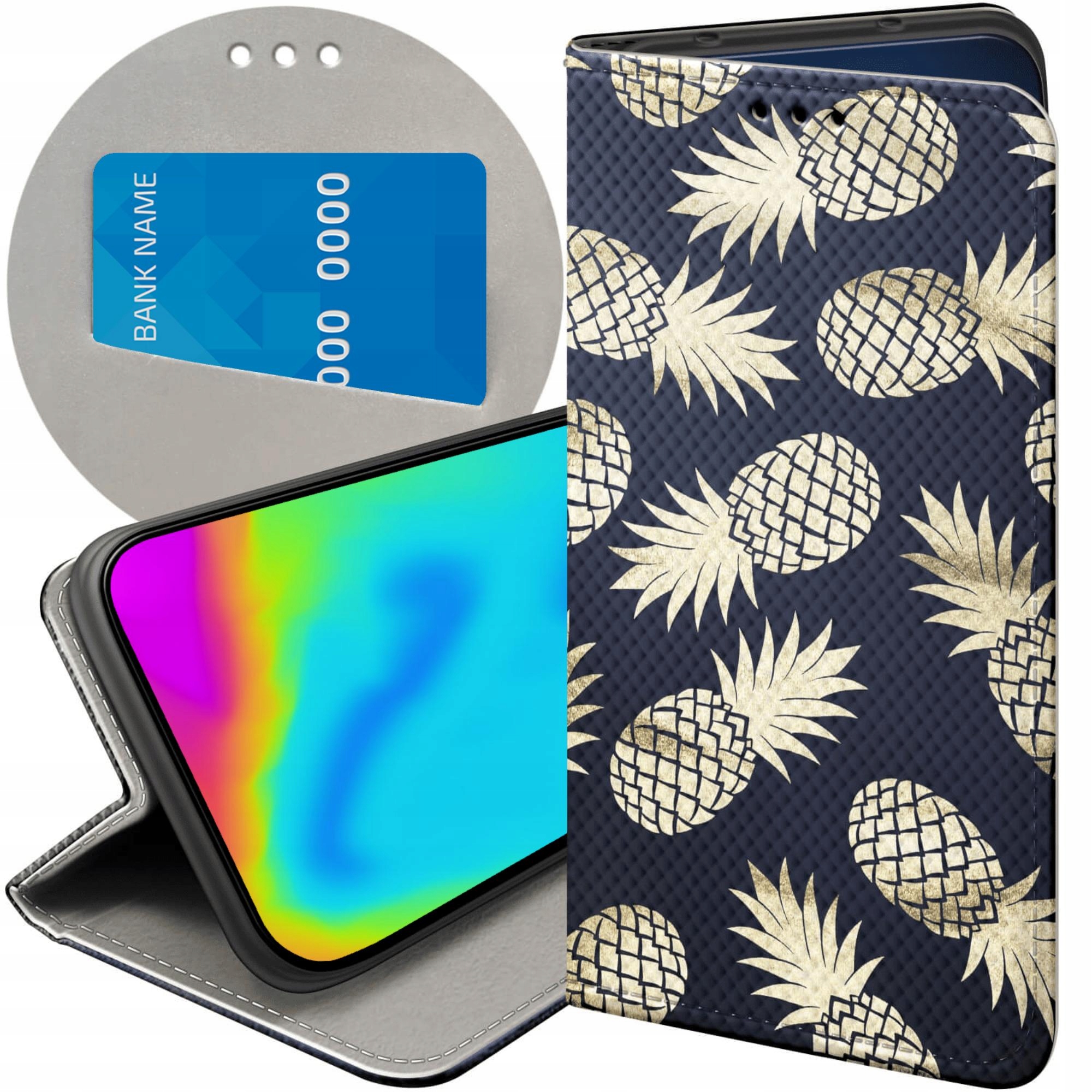 Etui Z Klapką Do Samsung Galaxy S24 Fe Ananas Owoce Egzotyczne Case