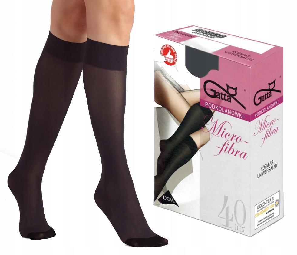 

Gatta Podkolanówki Mikrofibra 40 Den Czarne Lycra
