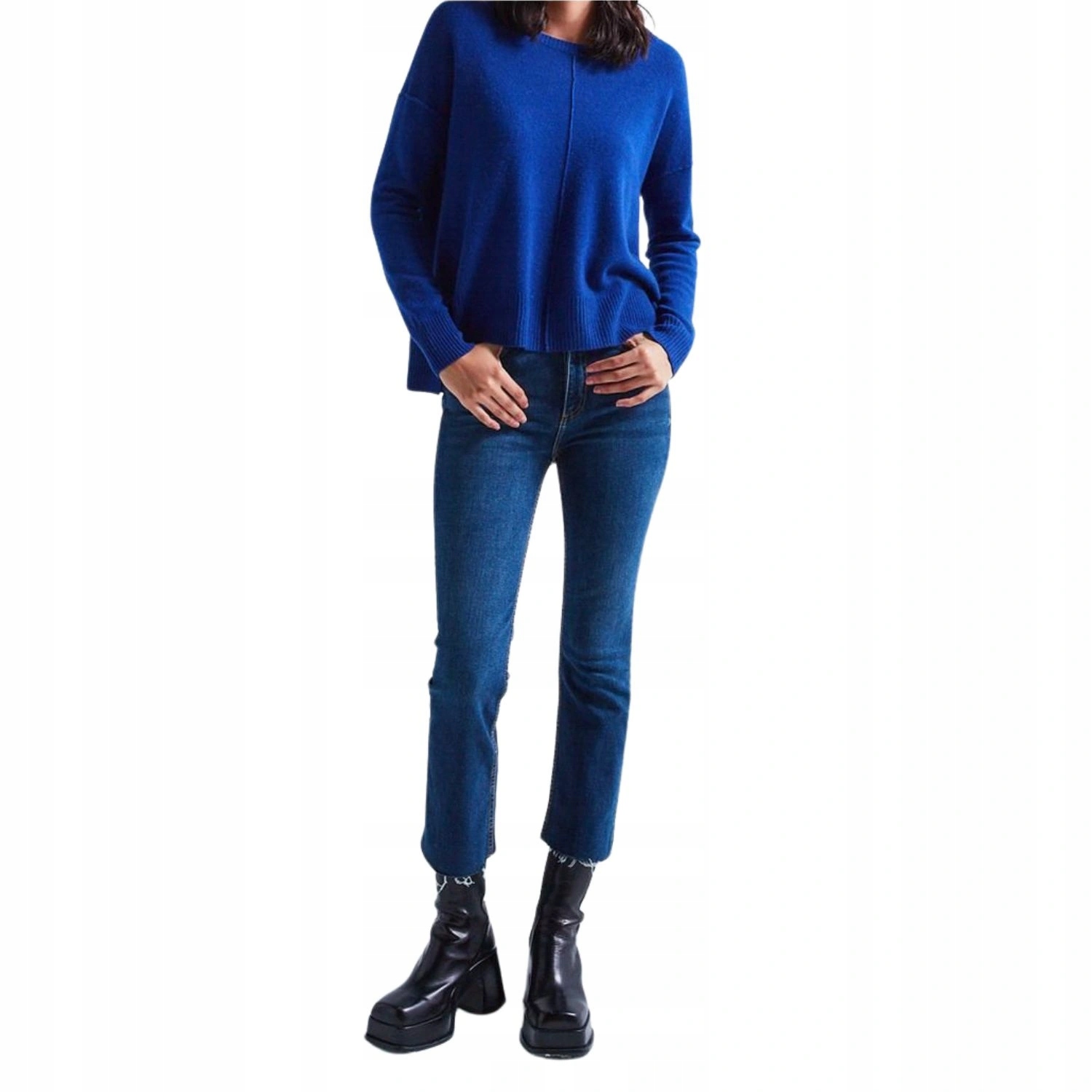 Dámský kašmírový svetr Absolut Cashmere 100% kašmírově modrý vel. S