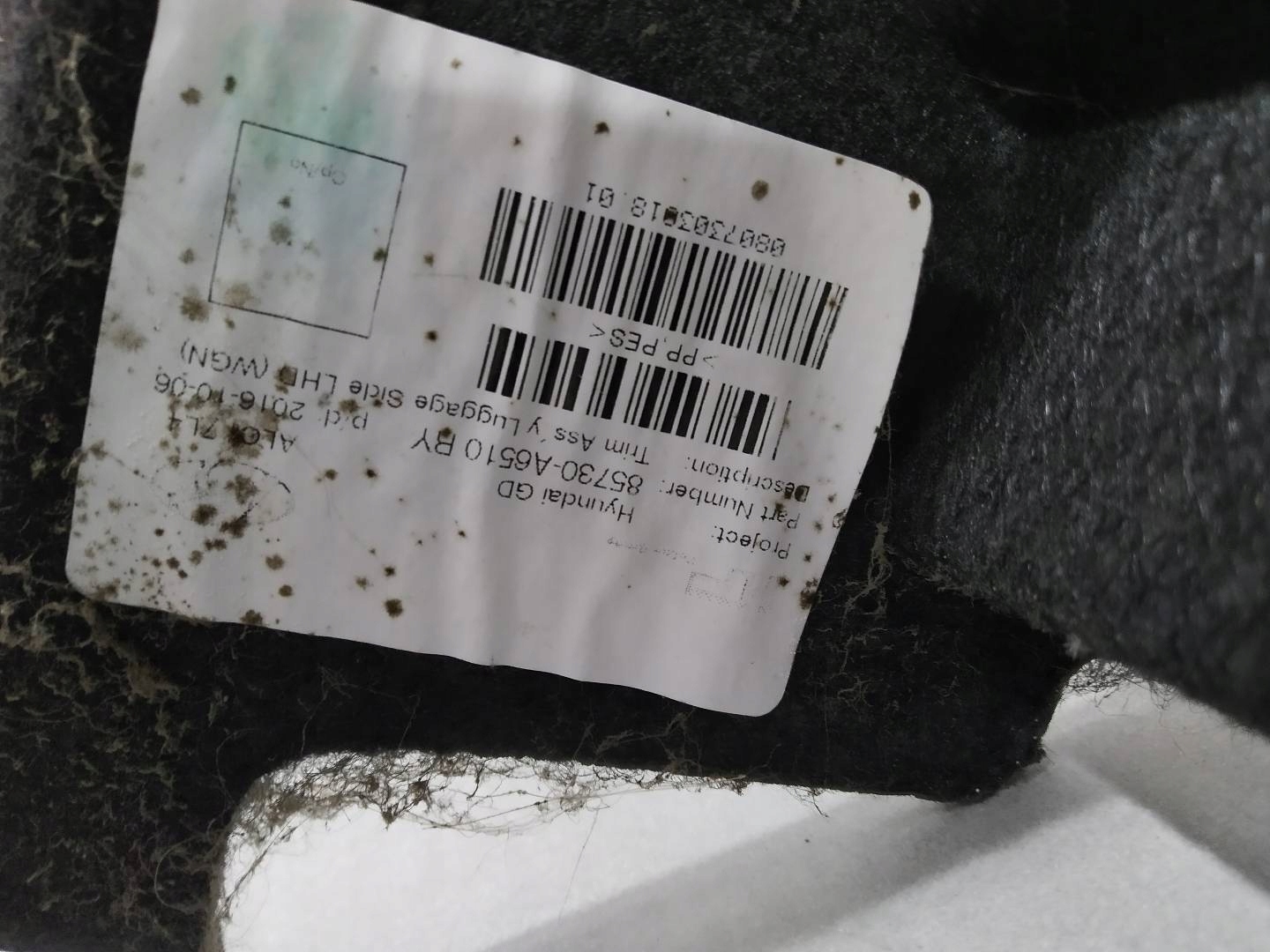 boot upholstery right left rear part KPL KOMBI Hyundai i30 II