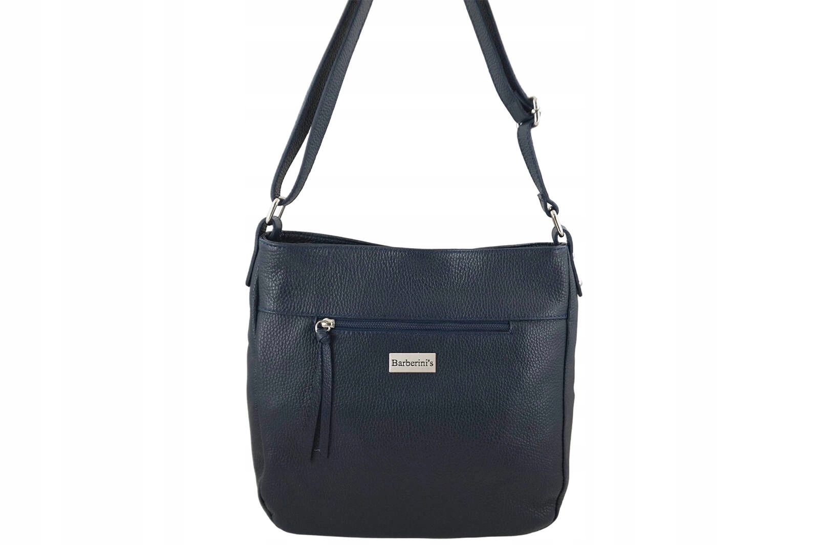 Dámská kožená každodenní kabelka modrá