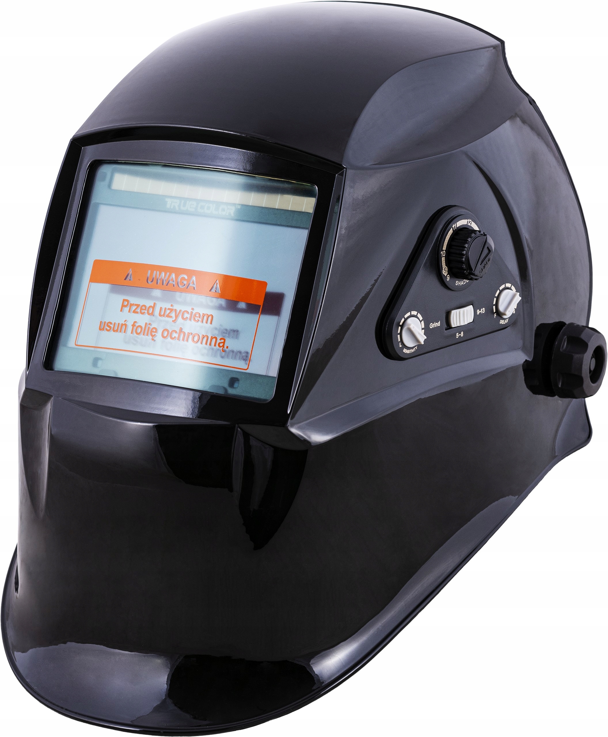 Przyłbica automatyczna Magnum Procolor czarny lśniący 4 sensory True Color