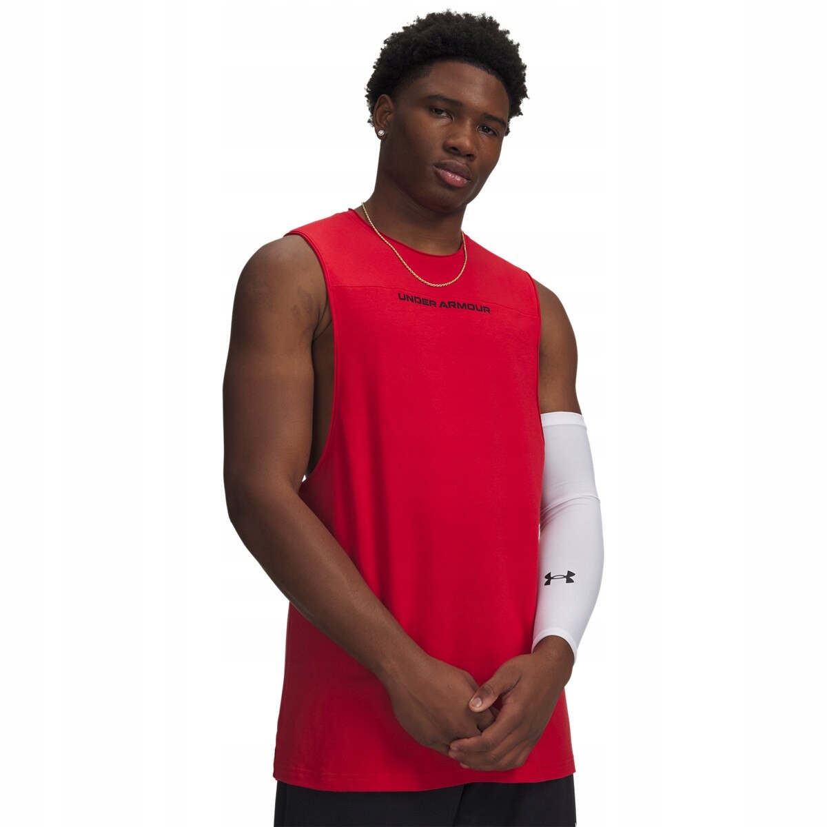 Męski top treningowy Under Armour Ua Hoops Training Tank Czerwony S
