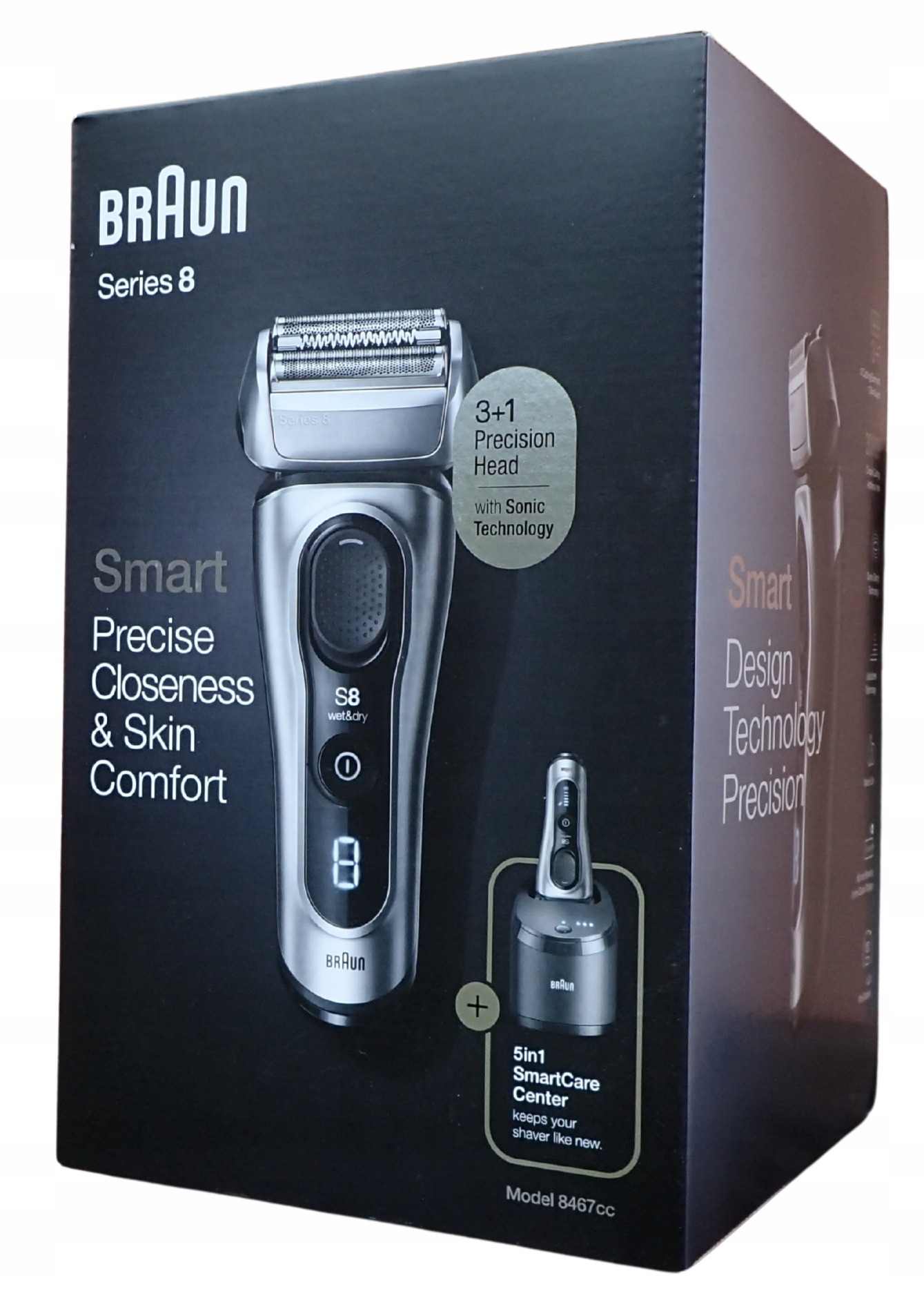 Golarka Elektryczna Męska Maszynka Trymer Braun 8467cc Series 8 Stacja Etui