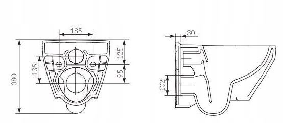 Miska WC Cersanit Crea z deską powystawowy Marka Cersanit