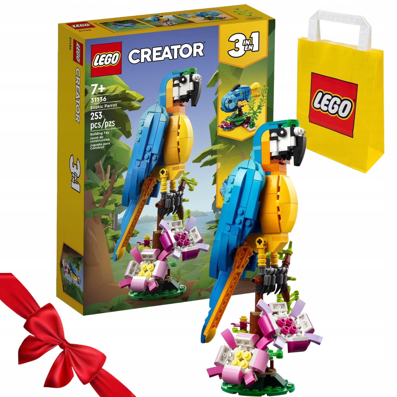 Zestaw Klocków Lego Creator 3 W 1 31136 Egzotyczna Papuga Top