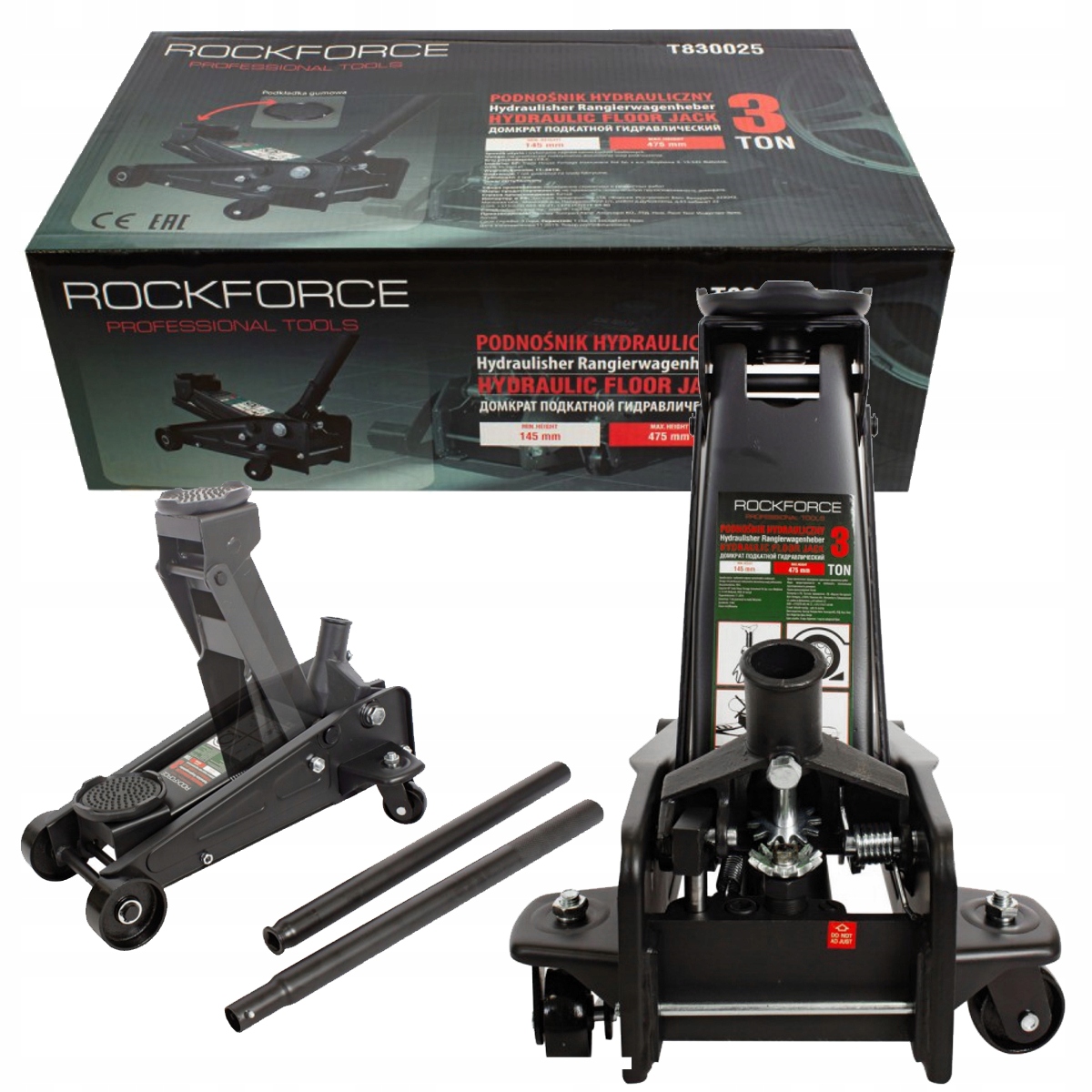 Hydraulický zdvihák do auta žaba páka Nosnosť 3T guma