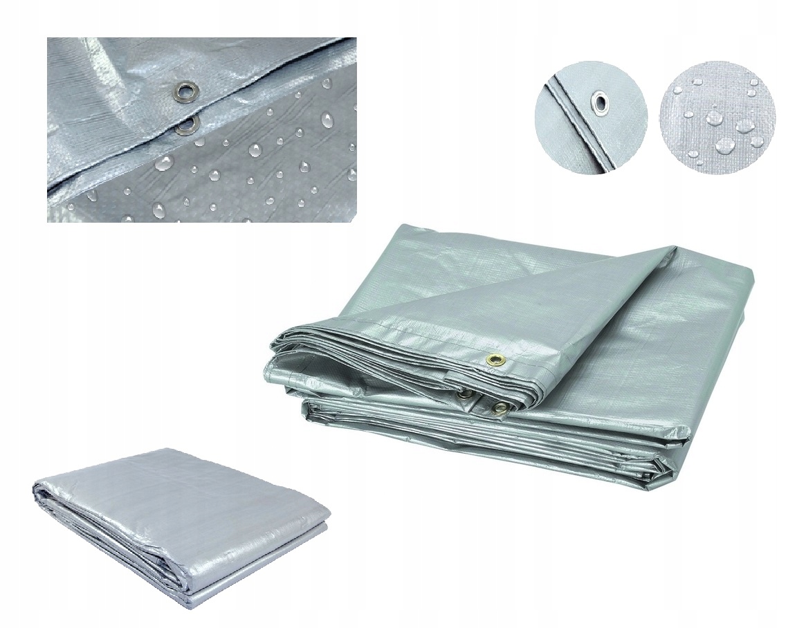 10 m x 18 m Záhradná Plachta Do Dažďa Šedá Ochranná