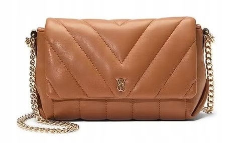 Střední kabelka na řetízku Victoria's Secret, hnědá, jedle