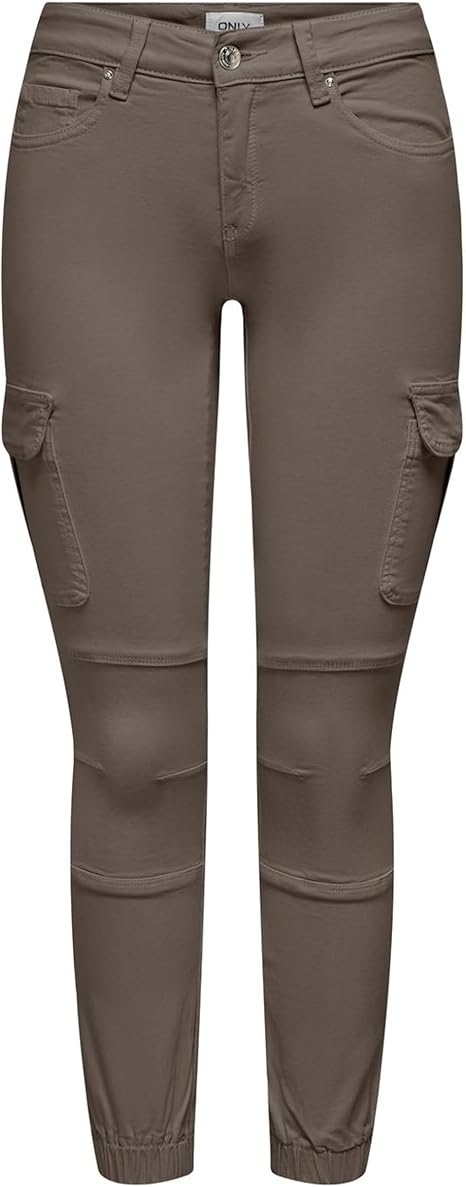 Only Dámské Kalhoty Hnědé Kapsáče Casual 38/30 6BA