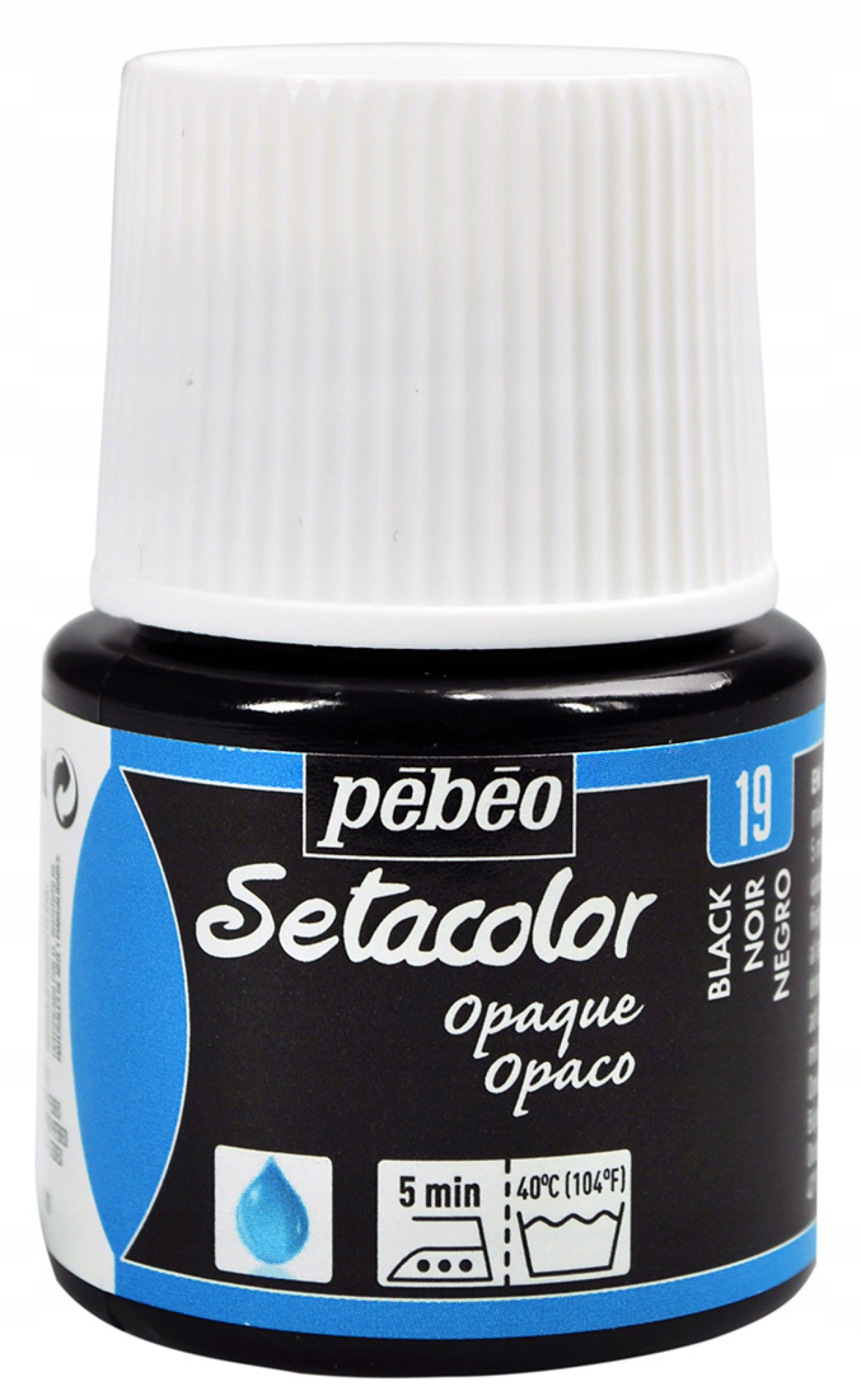 

Farba do tkanin Setacolor - Pébéo - Black, 45 ml