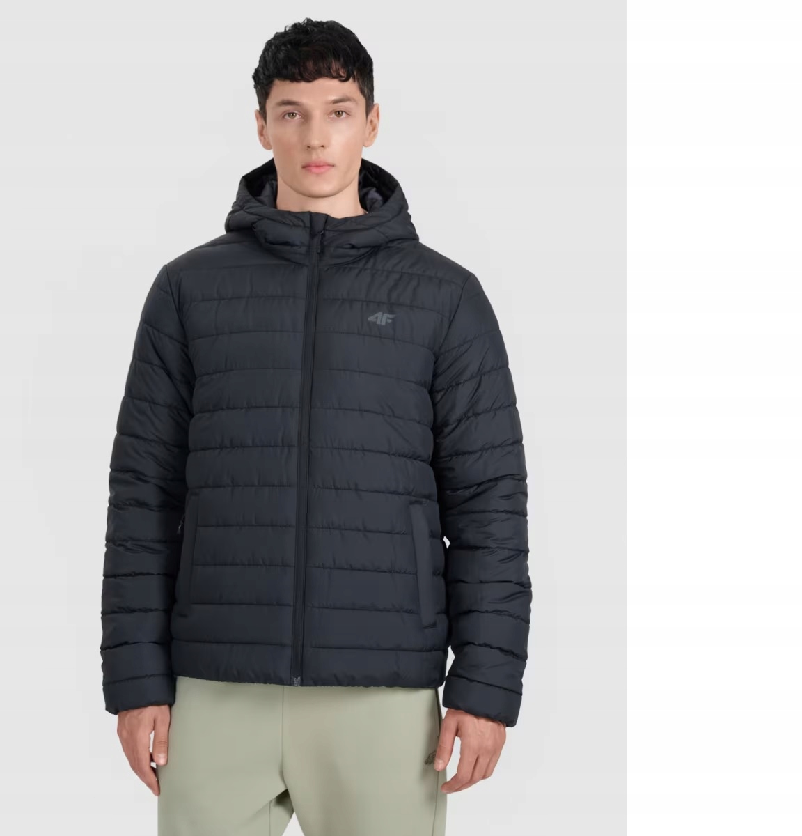 4F Pánská Péřová Bunda M598 Hluboká Černá